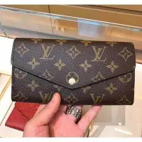 在飛比找Yahoo!奇摩拍賣優惠-LV LOUIS VUITTON SARAH LV 長夾 手