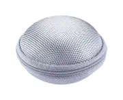 Grey Mini Earphone Headphone Earbud Carrying Storage Bag Pouch Hard Case