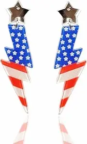 [xuzhiyuan] 80s Retro Neon Lightning Drop Earrings Colorful Geometric Round Acrylic Dangle Earrings Thunder Flash Lightning Drop Earrings for Women Party