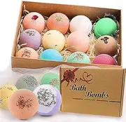 Bath Bombs Gift Set, JRINTL 12 made Fizzies, Shea & Coco Butter Dry Skin Moisturize, Perfect for Bubble & Spa Bath. Handmade Birthday Mothers day Gifts idea For Her/Him, wife, girlfriend