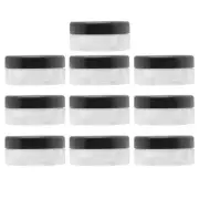 10 PCS Empty Acrylic Powder Jars Loose Powder Travel Container Empty Powder Box