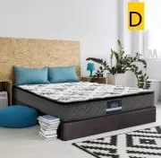 Double Mattress Bed Pillow Top Firm Foam 5 Zoned Bonnell Spring Mattress 24CM