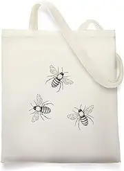[Meidnns] Cute Canvas Tote Strap Reusable Grocery Bag for Women, Beautiful Beach Tote Bag with Handle for Shopping