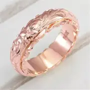 Rose Gold Rose Rings Wedding Band Rings For Women Flower Cute Rings for Teens