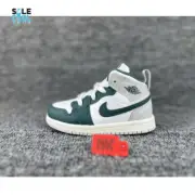 Air Jordan AJ1 Mid SE White/Oxidized Green TD TODDLERS Shoes FQ8086-103