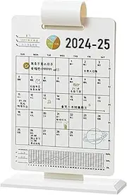 Desk Calendar,Home Decor Desk Calendar Ornament - Desk Standing Calendar Creative Desktop Calendar Schedule for Living Room Study Bookshelf Decor