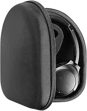 Geekria Shield Case Headphones Compatible with Anker Soundcore Life Q20i, Life Q20+, Life Q20 Case, Replacement Protective Hard Shell Travel Carrying Bag with Cable Storage (Black)