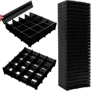 45 Pack Drawer Dividers, Plastic Adjustable Drawer Storage Organizer for Tidying