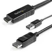 StarTech 2m [6ft] HDMI to DisplayPort Cable 4K 30Hz - Active HDMI 1.4 to DP 1.2