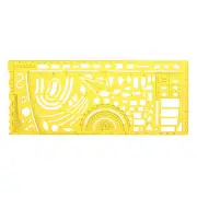 2 Pcs Military Map Marking Drawing Template KT Soft Plastifc Ruler Design Drafting Stencil