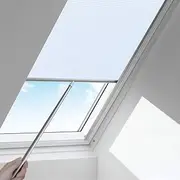 Manual Cellular Window Shades Cordless Honeycomb Blinds Light Filtering Fabric for Skylight Glasshouse（White） W(50~60) cm×H(50~70) cm