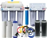 RO/DI Reverse Osmosis Aquarium/Reef System Dual DI All Clear Manual Flush 75 GPD