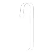 2pcs Big Eye Beading Pin 5.5 Inch Long Curved Beading Needles with Handle