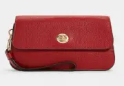 Coach Originals Wristlet Leather Turnlock Clutch ~NWT~ Red C2298