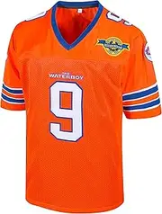 [Atonmore] Bobby Boucher #9 The Waterboy Adam Sandler Movie Mud Dogs Bourbon Bowl Football Jersey