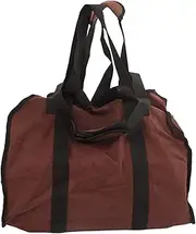 Large Capacity Heavy Duty Wearable Canvas Firewood Carrier Bag, Sturdy Firewood Tote for Camping Picnics BBQ, Foldable Storage with Comfortable Handle