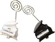 Stylish Resin Piano Clip Holders for Notes Decorative Paper Clip Memo Holders Vertical Stand for Table Display