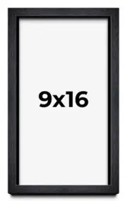 9x16 Shadow Box Frame Black | 1 Inches Deep Real Wood Farmhouse Shadowbox Displa