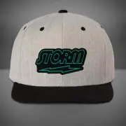 Storm Flat Bill Snapback Cap Heather/Black