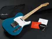 Fender Standard Telecaster Maple Fingerboard White Pickguard Aqua Marine Metall