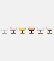 [Bitossi] Bitossi Diseguale set of 6 glass ice cream bowls