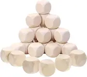 Wmqbjta 25x Wooden Blank Dice Table Game Rounded Corner for Dorm Sturdy Room School