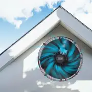 16" Gable Mount Fan 2940 CFM Attic Vent Fan with Adjustable Thermostat