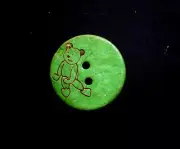 Green Teddy Button 30mm (per 4 buttons)