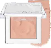 ABOUT TONE Fluffy Wear Blusher - Pressed Powder Cheek Blush with Airy and Soft Matte Blurring Finish Blendable & Buildable Natural Color Korean Makeup Vegan (01 VEIL PEACH, Pack of 1)