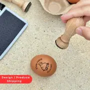 Egg Stamp, Wooden Egg Stamp, Customized Wooden Stamp, Personalized Stamp, InkPad