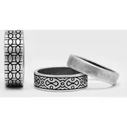 Mens Silver 3 Pack Ring Set