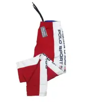 Polo Sport Ralph Lauren Men's Red/White Side Panel Logo Track Pants