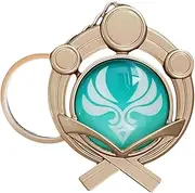 [HAMISH] Game Genshin Impact Merch Inazuma Vision Keychain Inazuma Pyro Hydro Cryo Anemo Dendro Geo Electro Vision Key Ring Game Accessories Props Pendant Ornaments