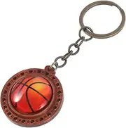 Yardwe Sports Ball Keychain Pendant Mini Basketball Keyring for Personalization present for Birthdays Valentine Day More Lightweight Durable Design for Bags Keys