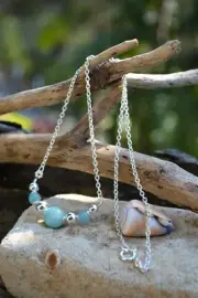 Handmade necklace with Sterling Silver & Amazonite.