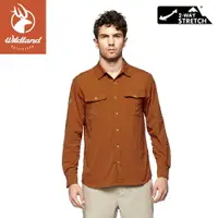 在飛比找樂天市場購物網優惠-【Wildland 荒野 男 彈性抗UV長袖襯衫《紅棕》】0