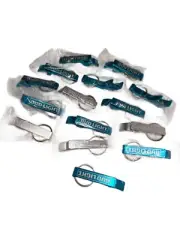 (15) Bud Light Aluminum / Metal Bottle Opener Key Chain Blue Silver LOT Bundle