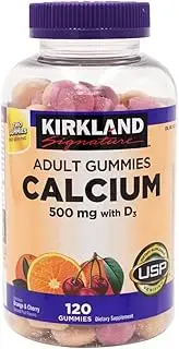 Kirkland Signature Calcium 500 mg with D3, 240 Adult Gummies