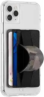 Case-Mate - Stick On Credit Card Wallet - Phone Holder - Loop Pockets - Ultra-Slim Card Holder - Finger Loop for Secure Hold - fit - Apple – iPhone – Samsung – Galaxy – Camo