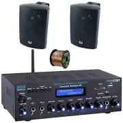 Pyle PDA63BT Bluetooth Home Amplifier Receiver, 2x 4" 200W Max 3-Way Speakers