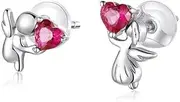 [Generic] Heart Stud Earrings for Women Safe Silicone Earplugs Anti-Allergy Jewelry