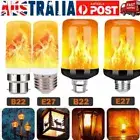 E27 B22 LED Flame Effect Light Bulb 4Modes Flickering Fire Effect Simulated Lamp