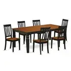 7 Pc Dining room set with a Table and 6 Kitchen Chairs in Black...