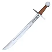 Dance of dragons Falchion Functional Battle Ready Sword with wooden scabbard