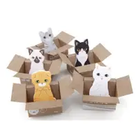 在飛比找蝦皮商城優惠-【CHL】韓版可愛紙箱貓咪便利貼 喵星人 N次貼 便條貼 便