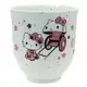 小禮堂 Hello Kitty 日製 陶瓷杯 無把 水杯 茶杯 金正陶器 (粉白 人力車)