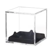 Football Holder Case Baseball Soccer Volleyball Clear Acrylic Football Display Case Basketball Display Box with Stand Velvet black backgro
