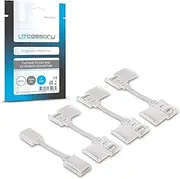 Litcessory Cut-End to Cut-End Extension Connector for Philips Hue Lightstrip Plus (50mm, 4 Pack, White - Micro 6-PIN V4 / Solo Lightstrip)