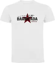 Camiseta Barricada Logo Blanca Hombre 100% Algodn Large