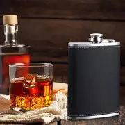 Stainless Steel Liquor Flask With Funnel | 8oz Leakproof Alcohol Flask 4 Glasses